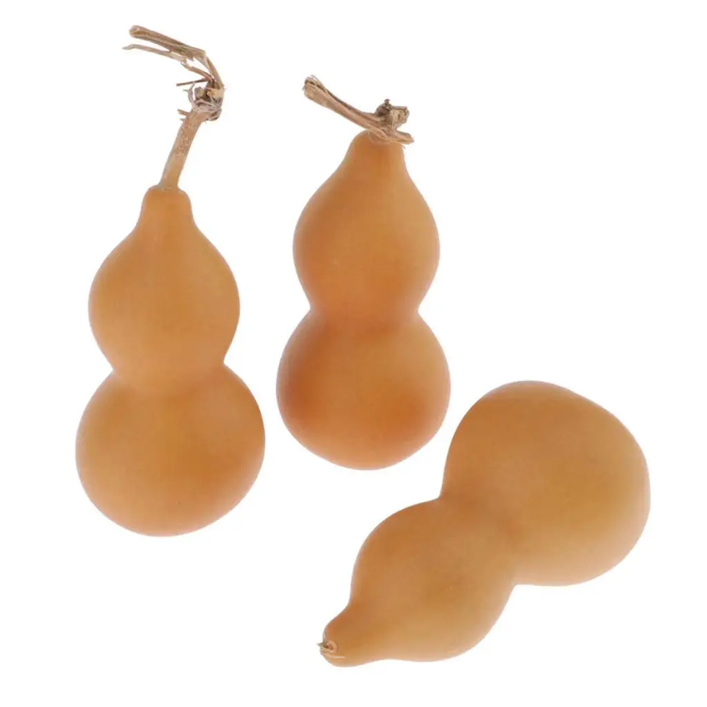 3x Gourd Chinese Natural Calabash Dried Symbolic Decoration 'Longevity'  Gift For Chinese New Year Birthday