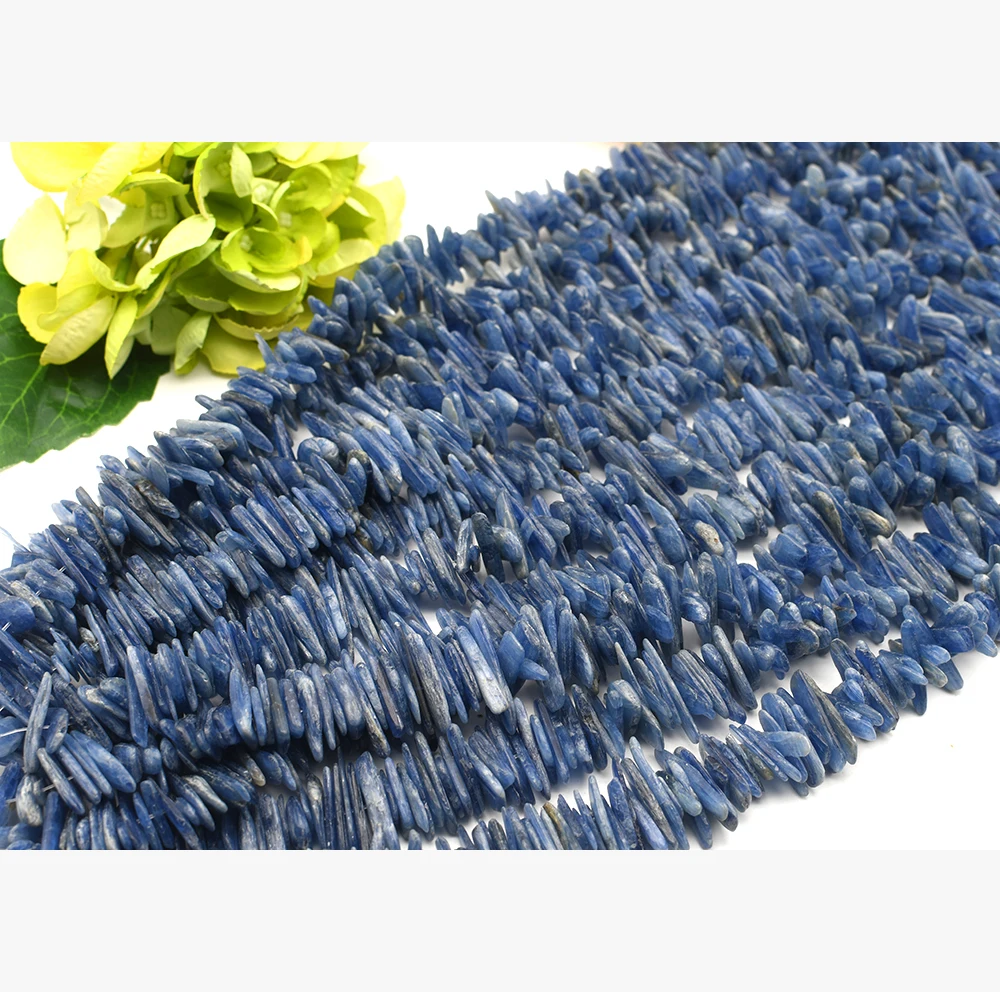 4-6X12-25mm 1 strand Natural Blue Crystals Natural Irregular Aquamarine Loose Stones 15.5