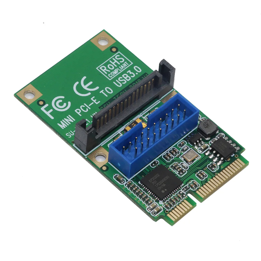 Мини-разъем PCI Express до 19 Pin/20pin USB3.0 карты расширения MINI PCI-E к USB 3,0 карта адаптера 15pin SATA Мощность Порты и разъёмы для настольных ПК