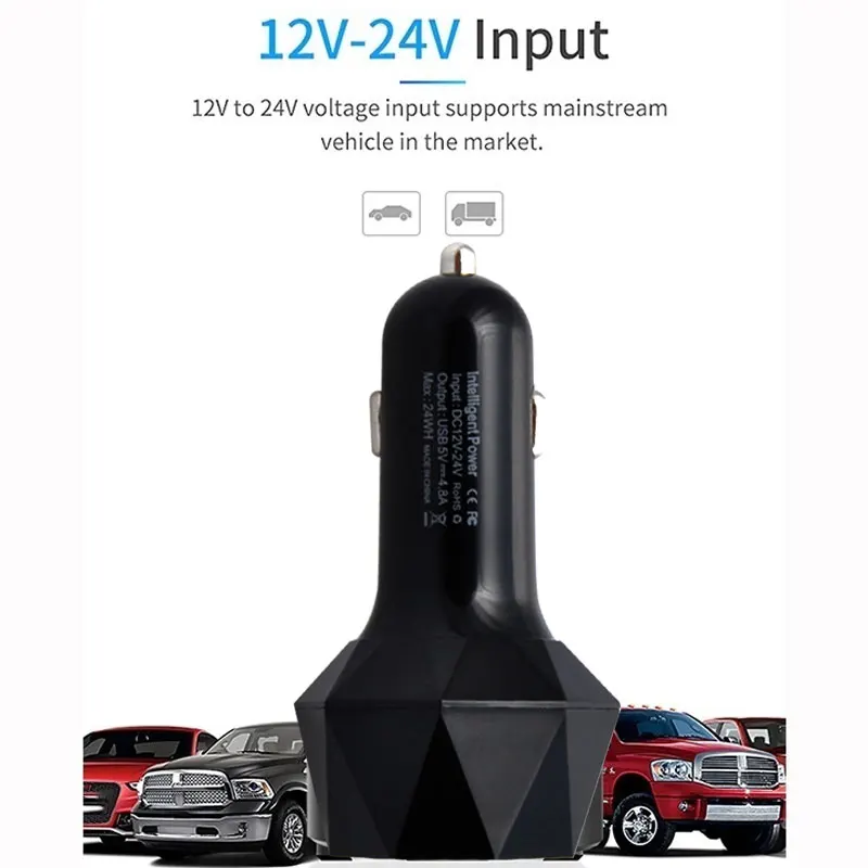 Автомобильное зарядное устройство Vehemo 3USB прикуриватель автомобильное для