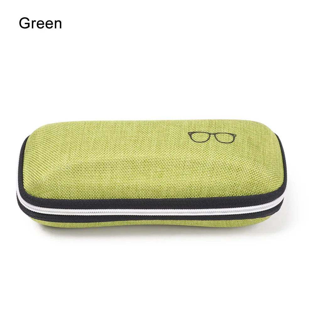 green Модные мужские, женские, детские солнцезащитные очки, футляр, чехол EVA для очков, чехол s, футляр для очков с ремешком, на молнии, Чехол для очков, жесткий - Цвет: green