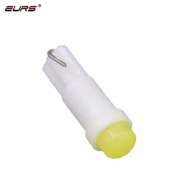 

EURS 10pcs T5 led Car dashboard light instrument automobile door reading lamp bulb 12V Ceramic Wedge Light bulbs Car Styling
