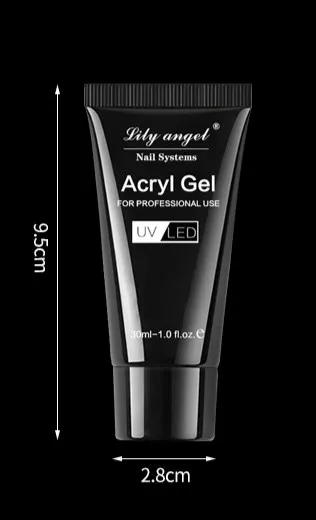 30 мл полигель для наращивания ногтей Клей для страз быстрое строительство ногтей удлинение акриловый Быстрый УФ светодиодный гель-Наконечники