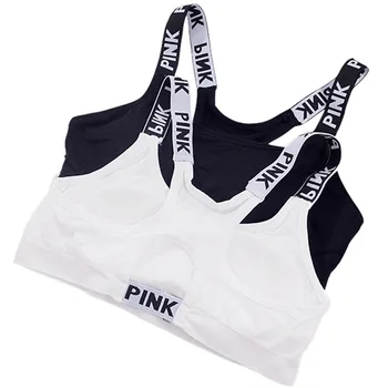 

Pink Energy Seamless Bra Women Sports Fitness Strappy Back Push Up Running Sport Bras Padded Brassiere Bra Top