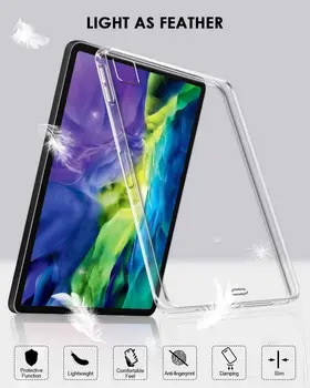 

Case for iPad Pro 11 2020 Soft Skin Flexible Bumper Transparent TPU Rubber Back Cover Protector for Apple iPad 11 2020/2018 Case