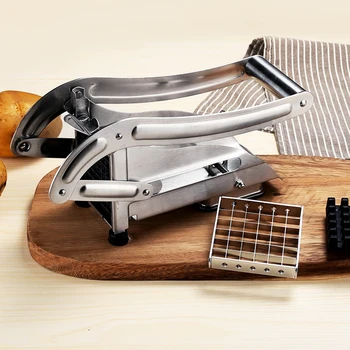 

French Fries Potato Chips Machine Potato Cutting Devide Stripper Stainless Steel Vegetable Carrot Slicer Cutter Chopper 2 Blades