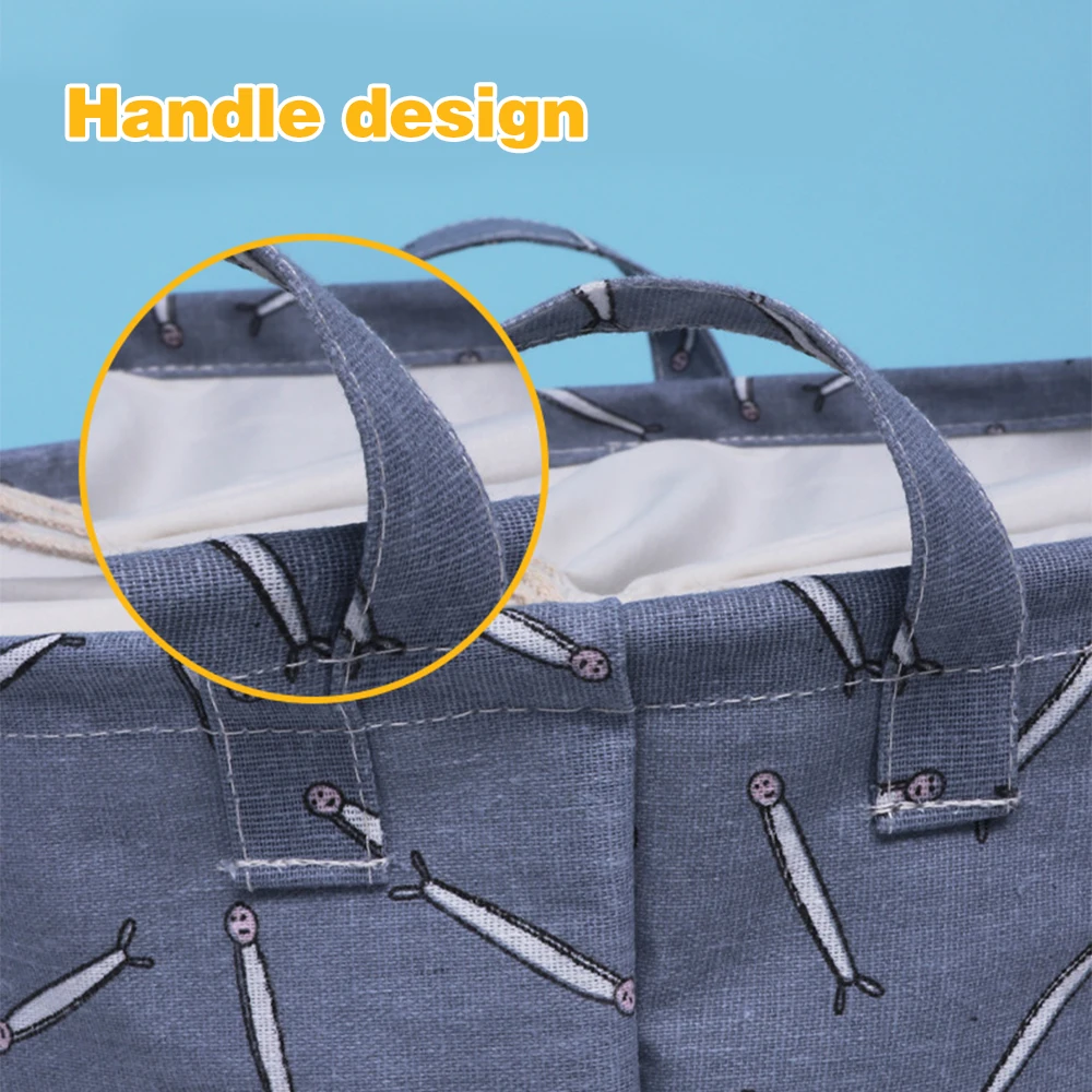 Складная складная корзина для белья с ручкой большая емкость сумка на шнурке