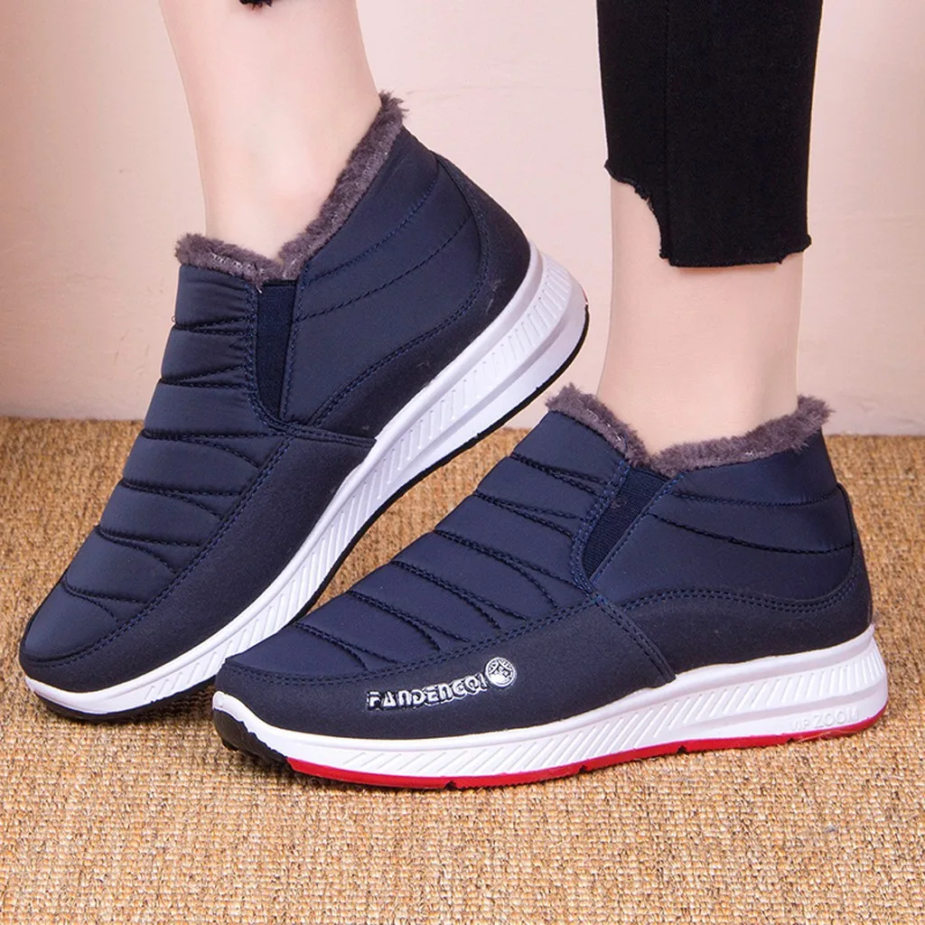 

Plush Winter Waterproof Boots For Men Sneakers Male Shoes Non-slip Ankle Casual Sports Boots Comfort 2019 mew