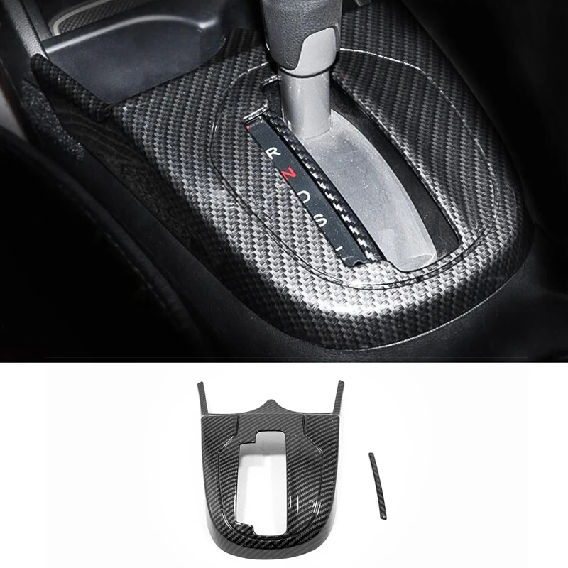ABS-Matte-Carbon-fibre-Car-gear-shift-knob-frame-panel-Decoration-cover-trim-car-styling-For