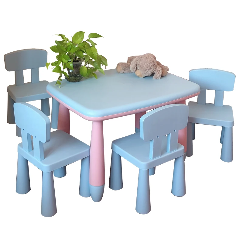 

Kindergarten Furniture Home Children Table Chair Suit Baby Picture Writing Learning Plastic Toys Desks And Chairs