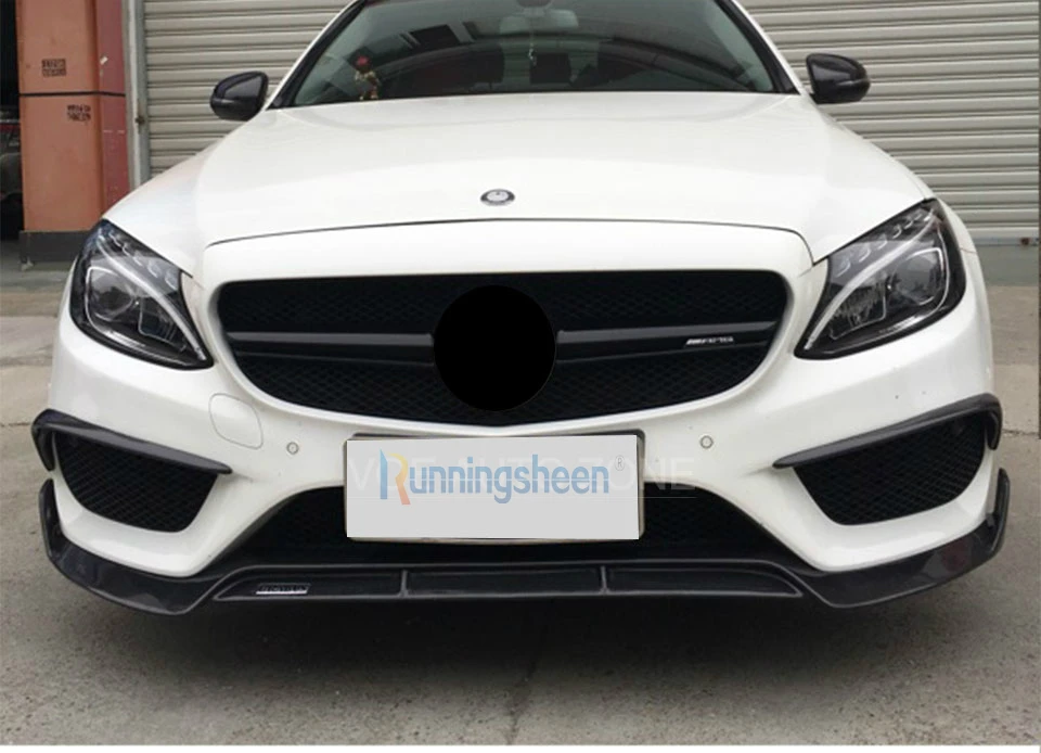 W205 углеродное волокно AMG СТИЛЬ передняя сетка гонки гриль решетка для Mercedes-Benz W205 c-класс C180 C200 C220d C250 C260 C400