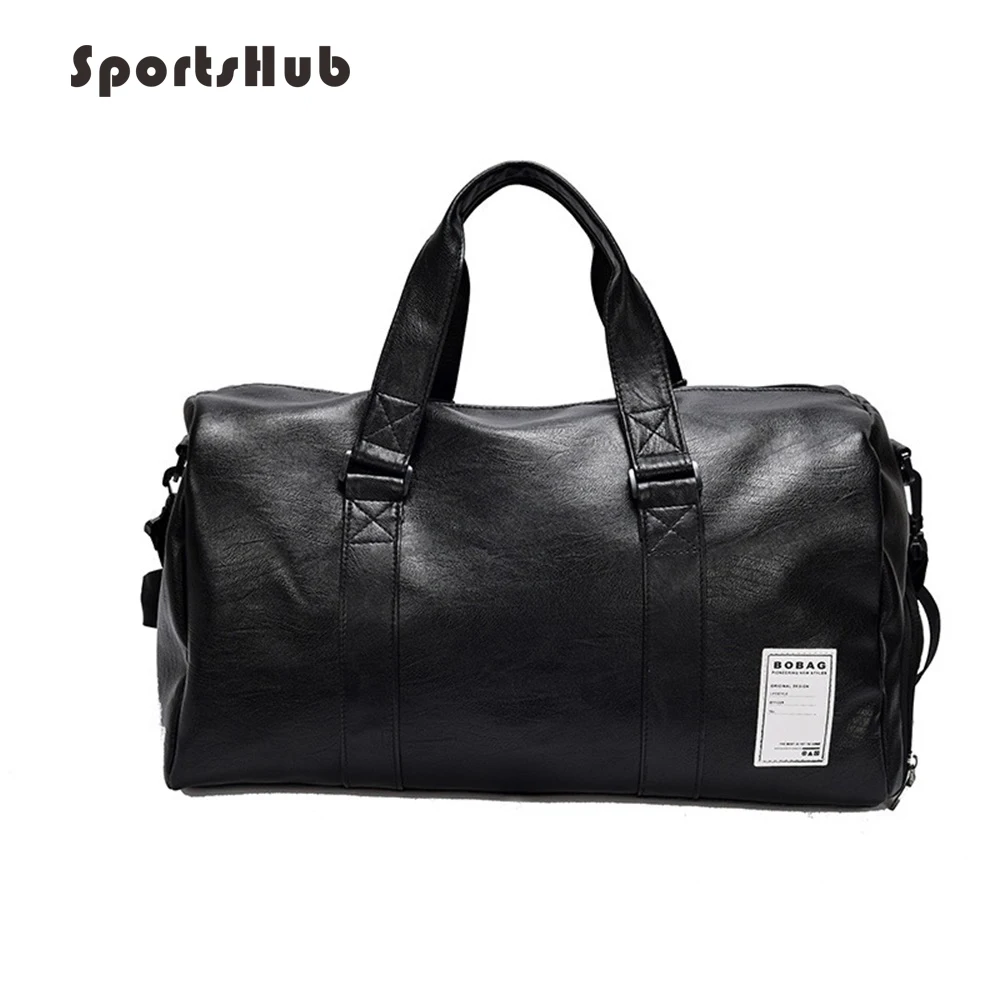 

SPORTSHUB Top PU Leather Men's Sports Bags Gym Bags Classic Sports HandBag Fitness Travel Bags Workout Shoulder Bag SB0021