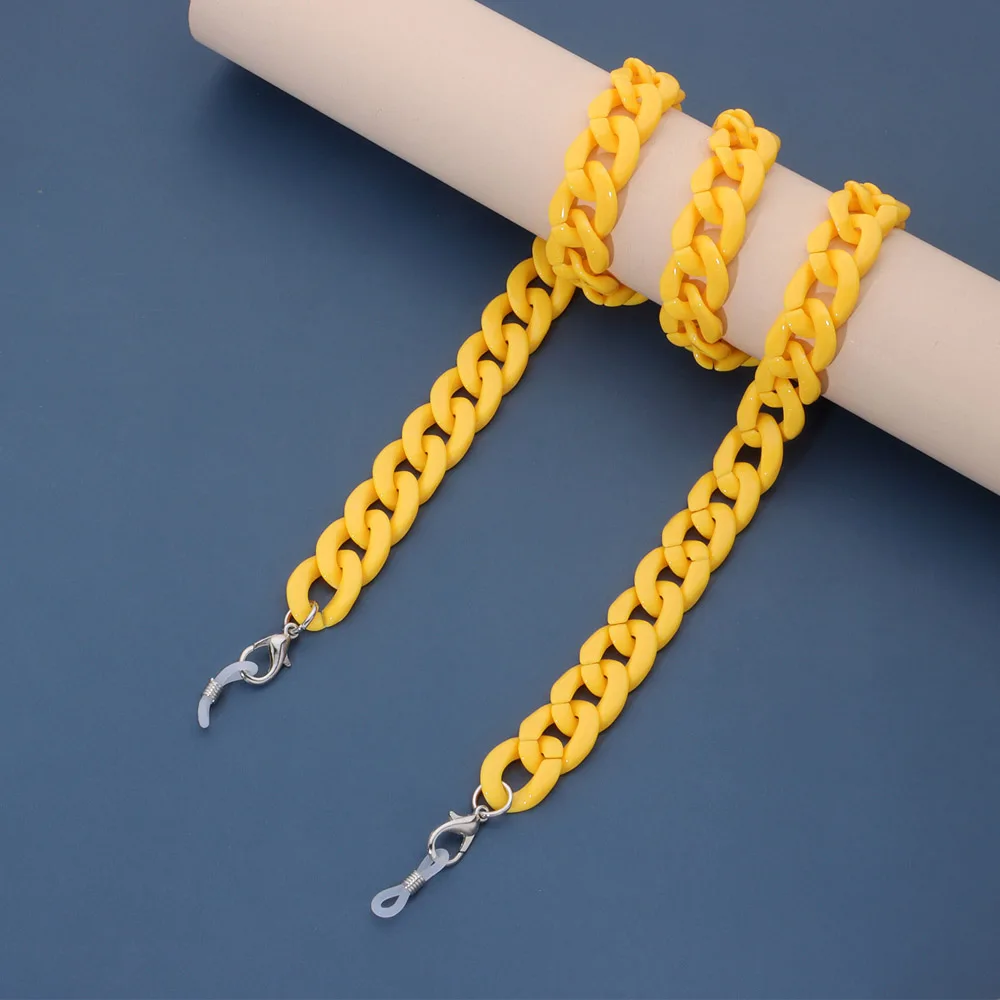 Glasses Straps Glasses Chain Glasses Retainer Acrylic Sunglasses Chain Women Reading Glasses Lanyard Hanging Neck Chain Cords Holder Gift