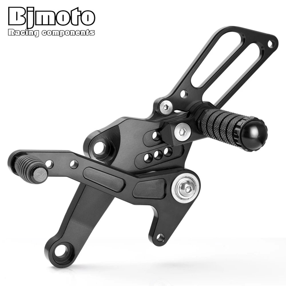 BJMOTO CNC алюминиевые мотоциклетные подножки Регулируемые задние наборы подножки для Kawasaki Ninja 400 Ninja 250