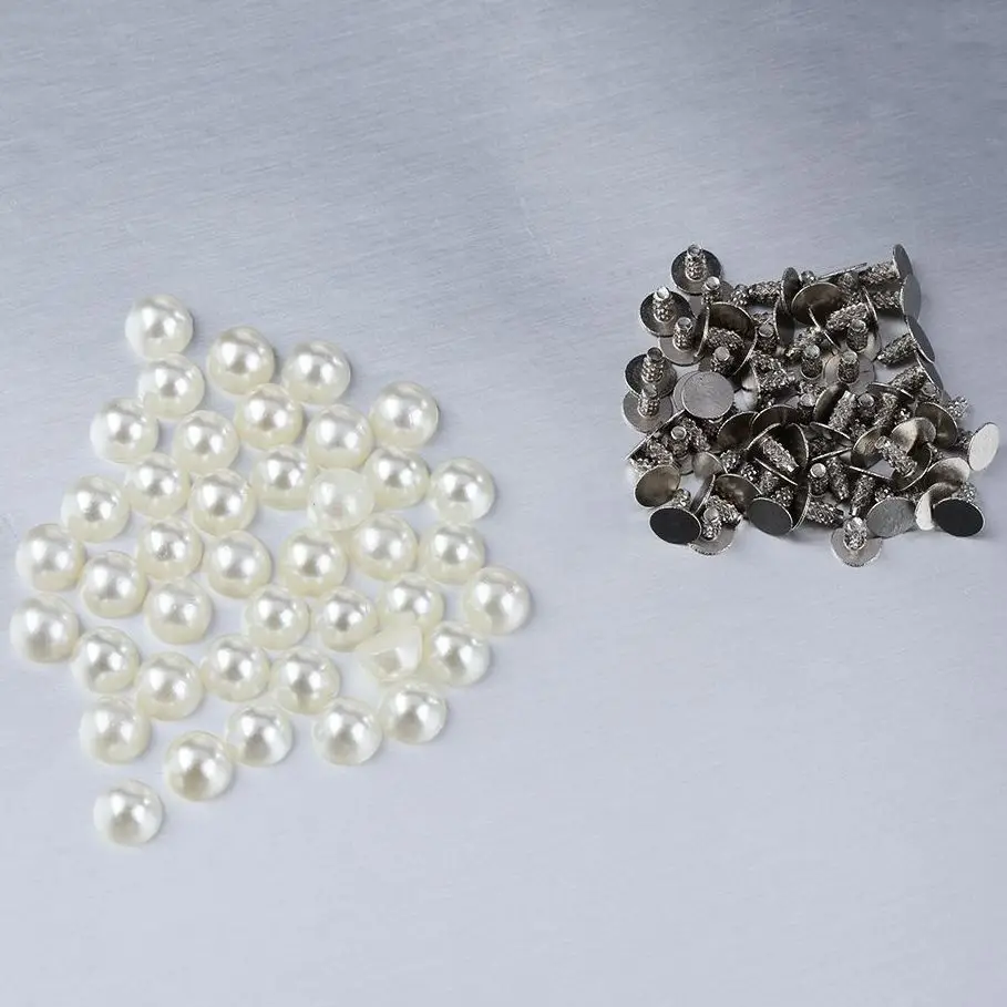 Half Round Pearl Rivets Button for Cloth Pants Hat Bag Shoes Decoration DIY Crafts 30/50pcs metal rivets,belt strap rivets,copper rivets,leather rivets