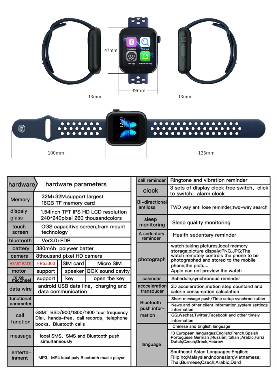 Смарт-часы Z6S с sim-картой, ответ на звонок, Смарт-часы для телефона, трекер активности, умные часы артериального давления