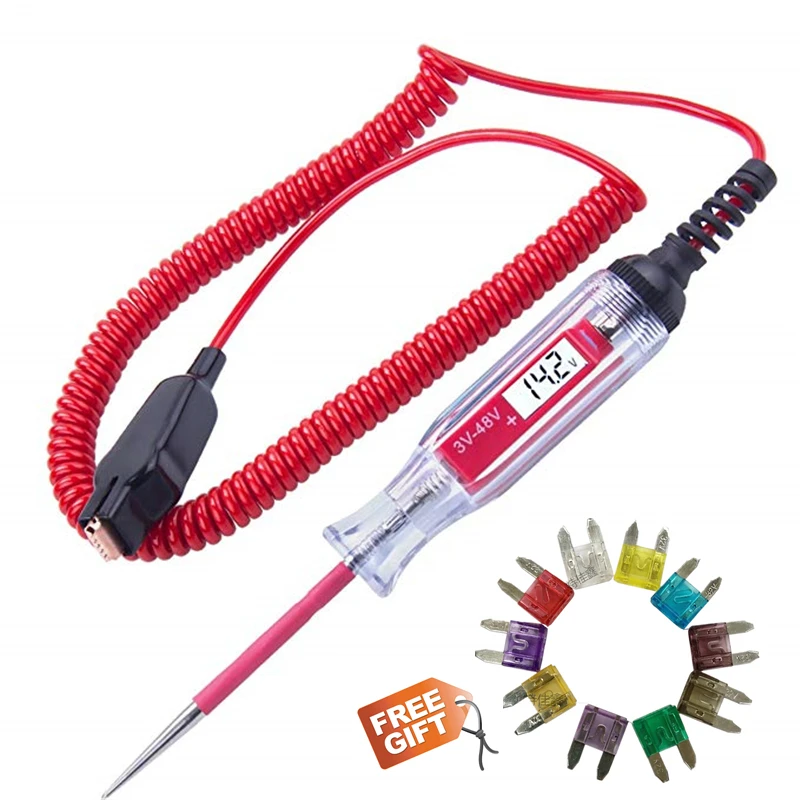 3-48V Auto Electric Circuit Tester Test Light Car Circuit Tester Truck Tester 