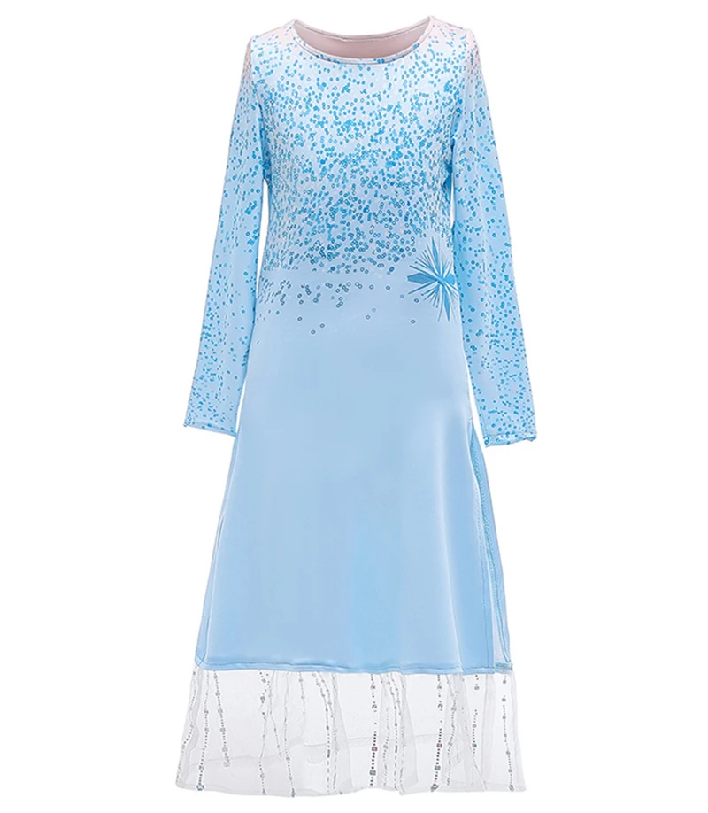 New Elsa Dress For Girls Princess Baby Girl Christmas Cosplay Costume Dress Set Anna Birthday Party Snow Queen Elza Kids Vestido