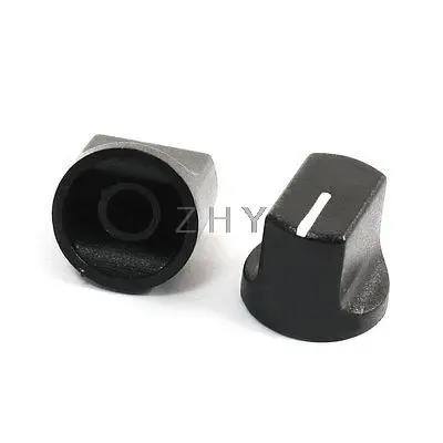 

2PCS Potentiometer Control Knobs Caps 6mm Hole 19x11mm Top Black