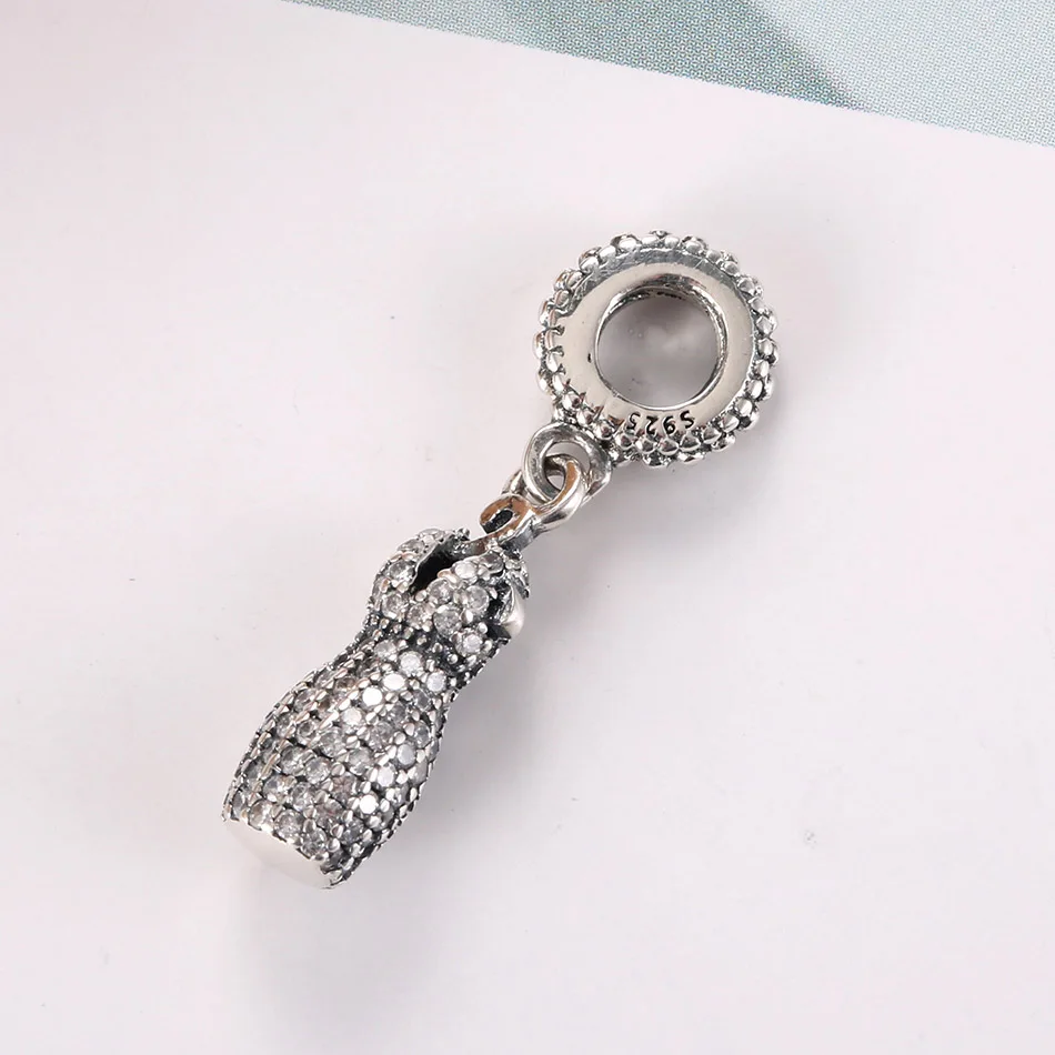 S925 серебро плавающая мышь болтается Шарм fit Pandora Браслеты попугай Дейзи платье ты и я люблю жены путешествия Шарм - Цвет: 5