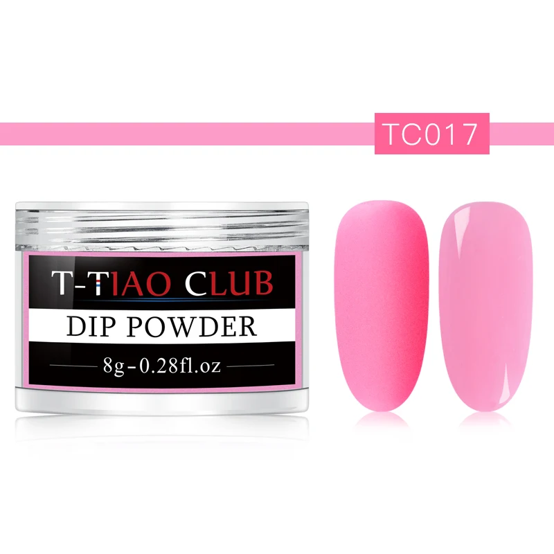 T-TIAO CLUB 8 г матовый цвет окунания ногтей порошок розовый блеск для ногтей натуральный сухой дизайн ногтей украшение без лампы Лечение ногтей пыль Dec - Цвет: S03811