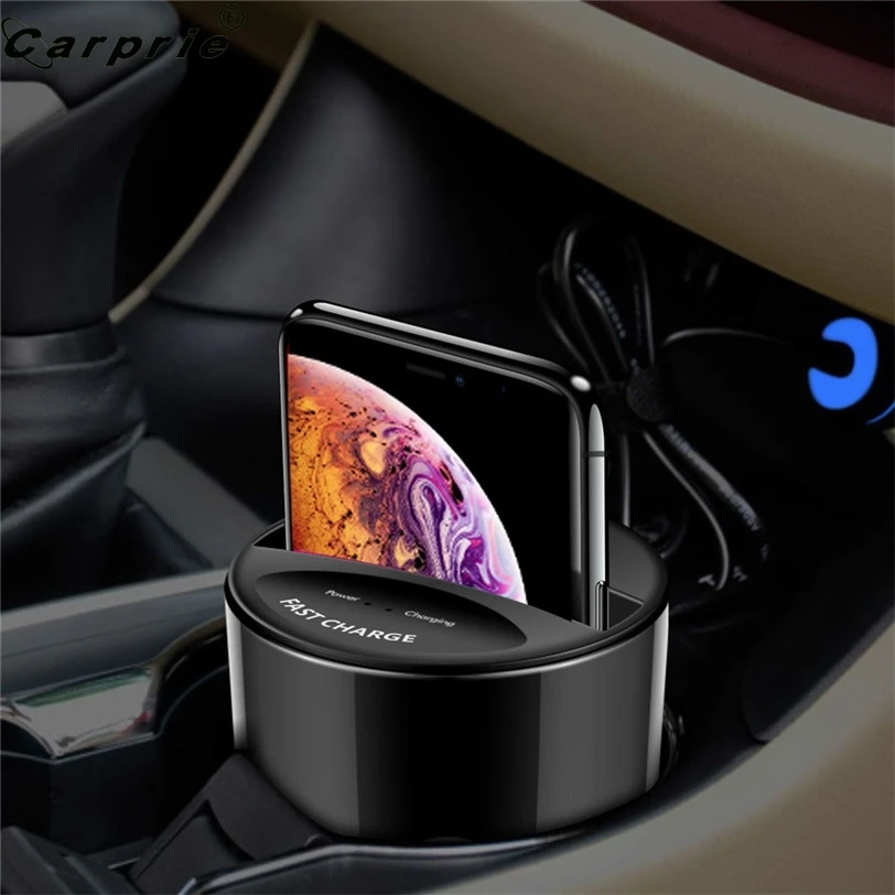 CARPRIE 10 Вт автомобильное беспроводное быстрое зарядное устройство с USB выходом для iphone MAX/XR для SAMSUNG Galaxy S9/S8/S7/S6/Note8/Note5 edge 907