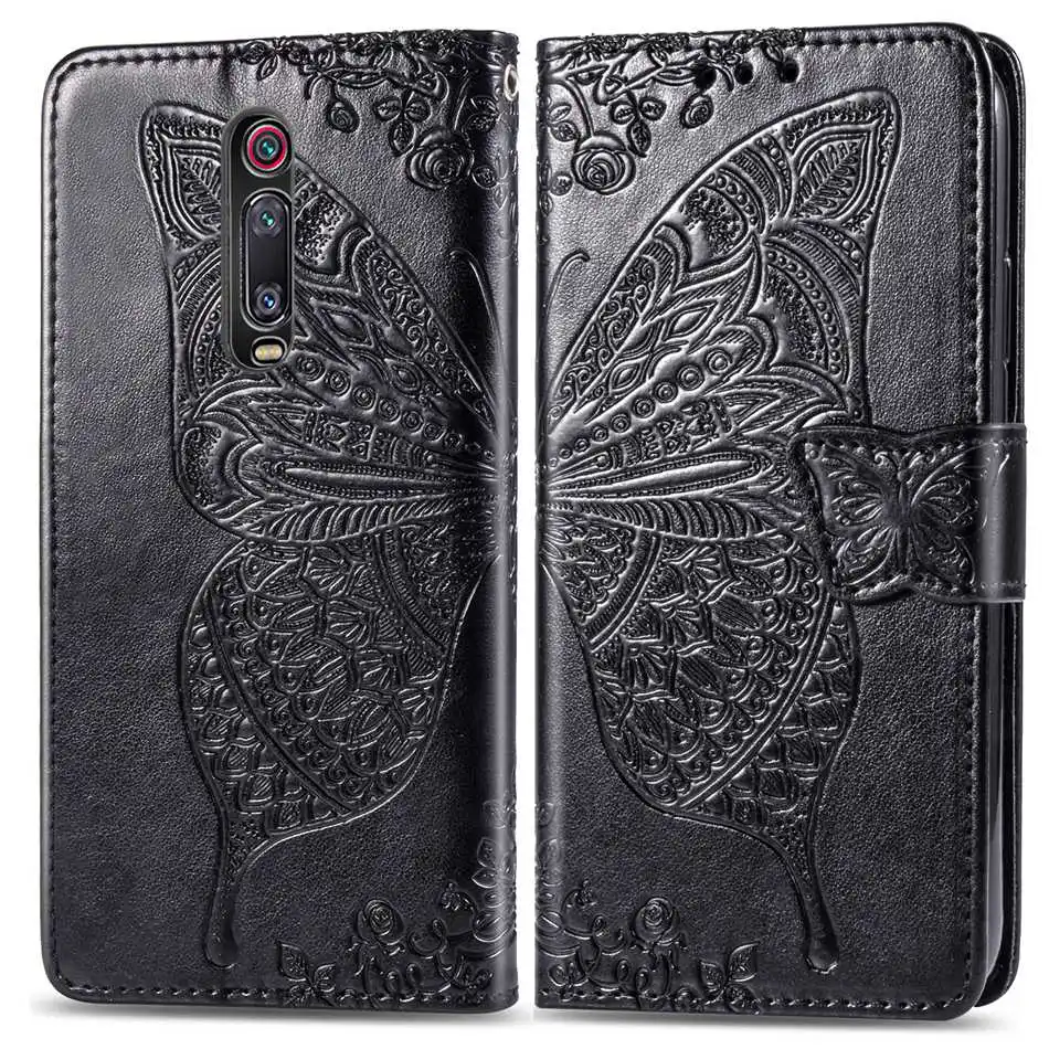 

For Redmi K20 Pro Mi 9T Pro Mi9T Flip Wallet Leather Case On Cover Butterfly Mmbossing Phone Cases For Xiaomi Redmi K20 Pro Cas
