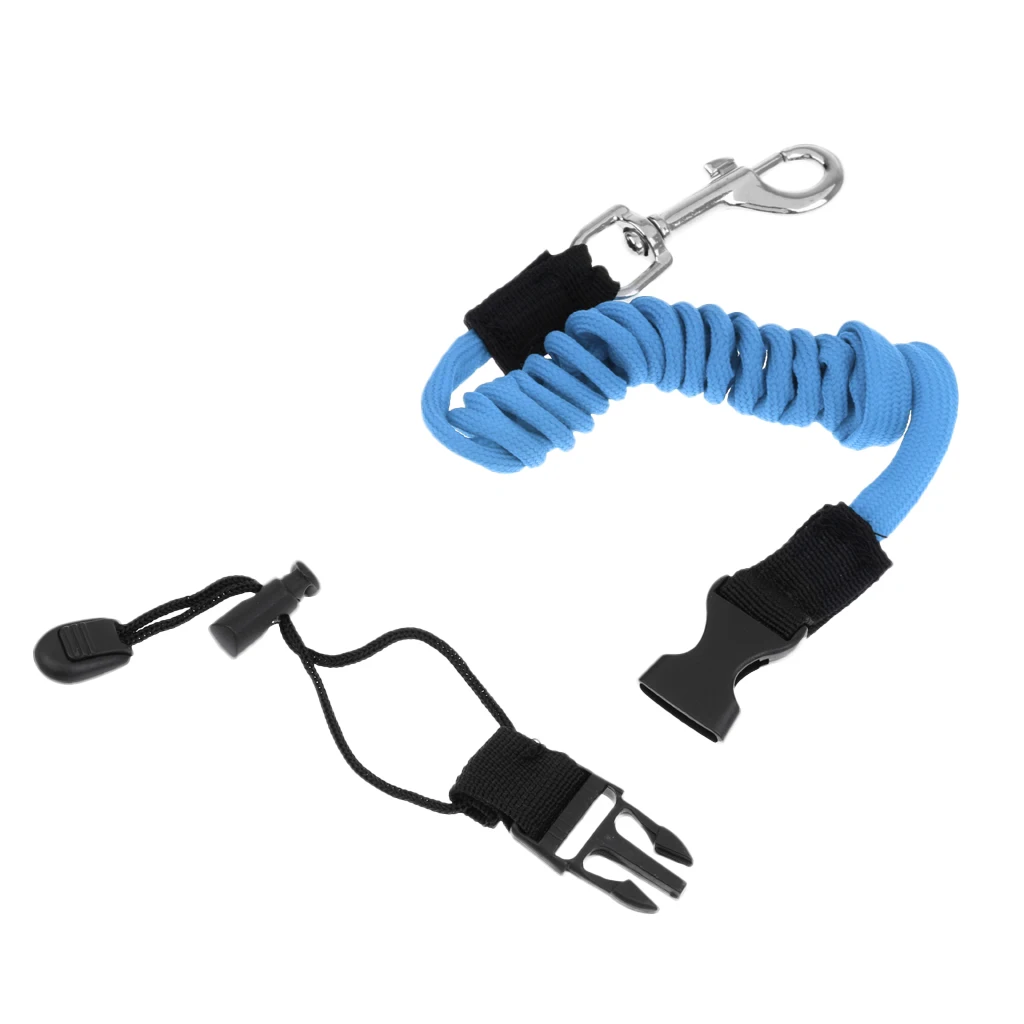 MultipleColors 140cm Elastic Coiled Cord Lanyard SUP Leash For Kayak Canoe Paddle Fishing Rod for Water Sports