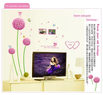 

Three-generation Removable Wall Sticker Bedroom Bedside Background Decoration Dandelion Sticker