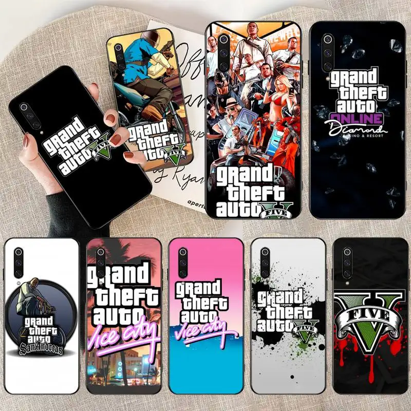Чехол-накладка для Xiaomi Mi 10 10Pro lite Mi9 9SE 8SE Pocophone F1 Mi8 Lite Grand Theft Auto | Мобильные телефоны
