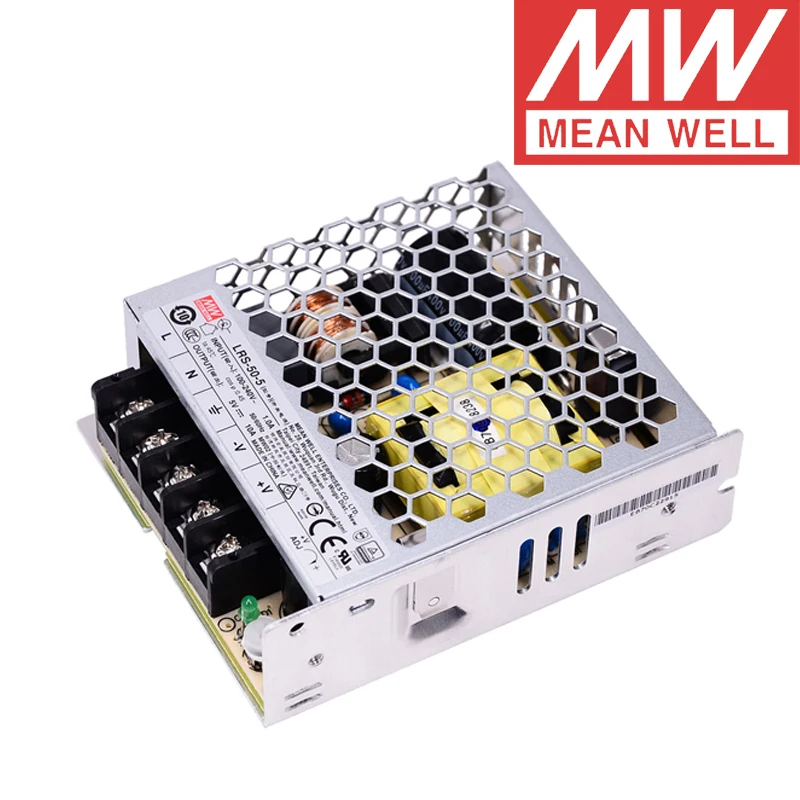 Mean Well LRS-50-5 meanwell 5VDC/10A/50W Интернет-магазин импульсных блоков питания с одним
