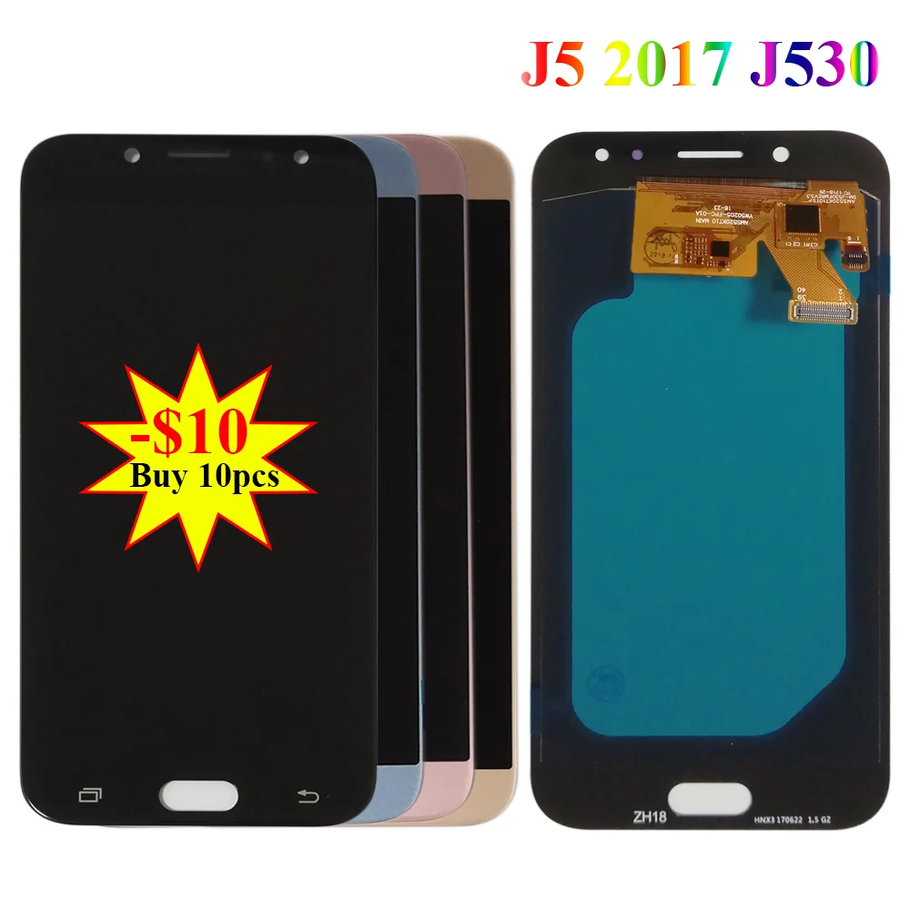 Супер AMOLED ЖК-дисплей для Samsung Galaxy J5 Pro 2017 J530 J530F SM-J530F J530M сенсорный экран панель