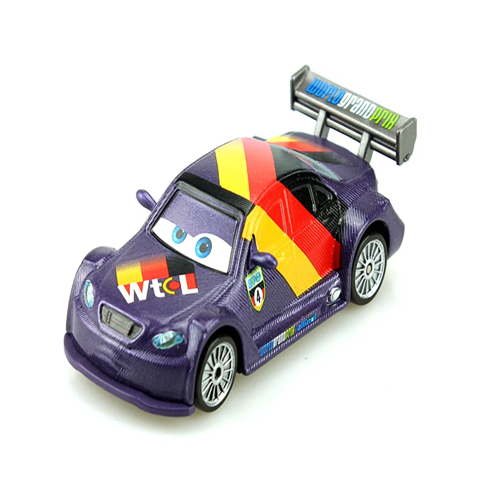 Disney Pixar Автомобили немецкий гоночный диск 1:55 Масштаб литья под давлением металлический сплав модель игрушки для детей Подарки - Цвет: Белый
