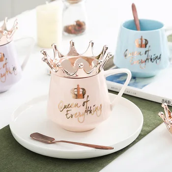 

New Crown Theme Milk / Coffee Mugs 300ml Cartoon MultiColor Mugs Cup Kitchen Tool Best X-Mas Gift For Boyfriend or Girlfriend