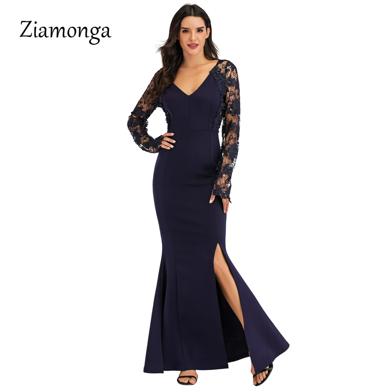 ankle length bodycon dress with sleeves