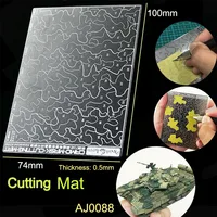 AJ0088 Stainless Steel Military Nodel Forest Desert Camouflage Cover Paper Cutting Mat 1/72  1/100 90x50mm 2