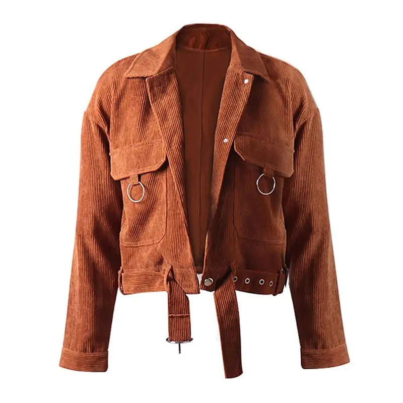 

Casual Jacket Women Belt Button Pocket Oversized Loose Streetwear Hip Hop Overcoat Punk Girl Outwear 2019 Winter Hot Sale