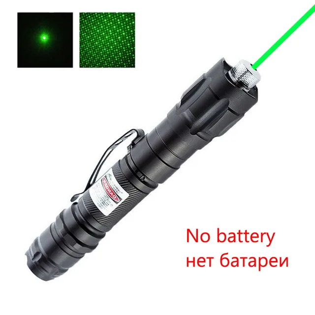 High Power Green Laser Pointer Pen 532nm Adjustable Focus Burning Red Laser Sight 500 to10000 meters range Lazer-009 For Hunting no battery Green