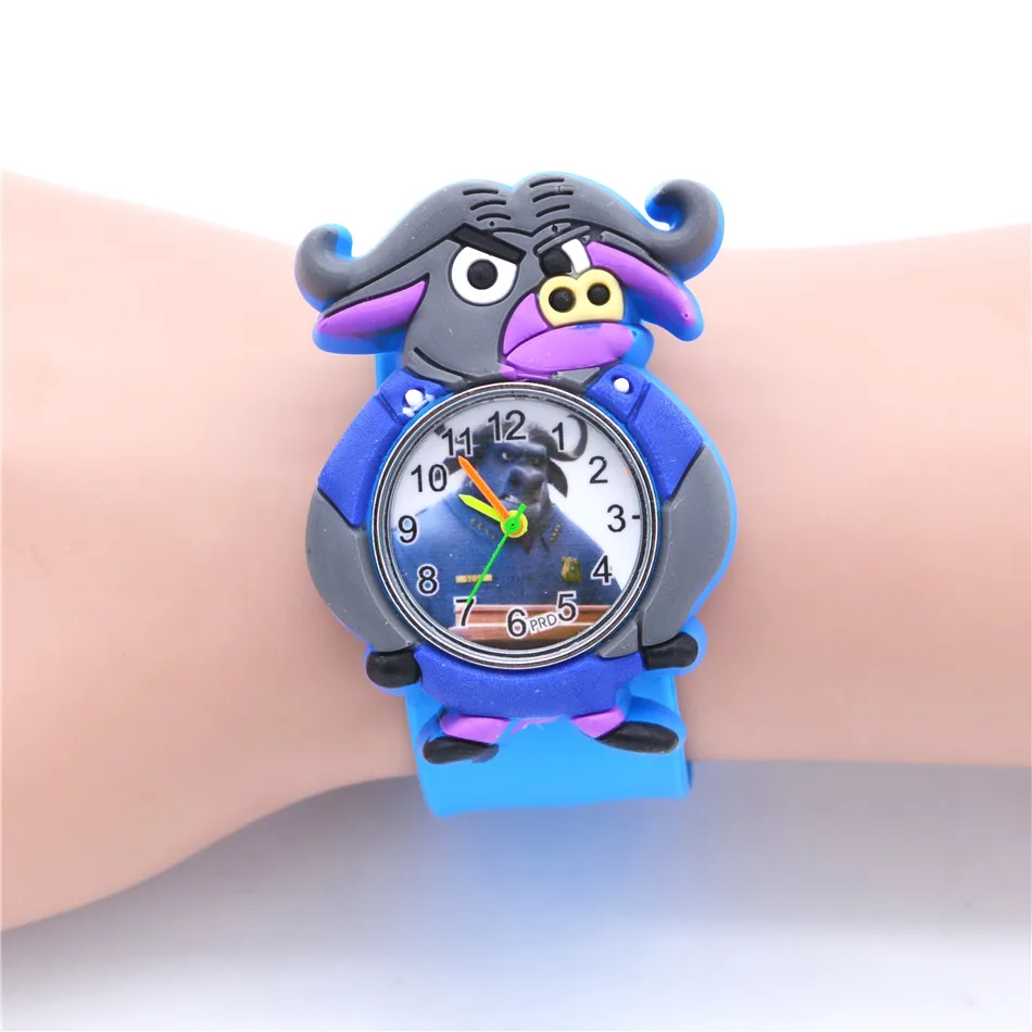 Cattle Watches Новые 3D Мультяшные милые часы для девочек, детские популярные кварцевые наручные часы для мальчиков и девочек, подарок для детей, часы regarder - Цвет: Cattle Watches