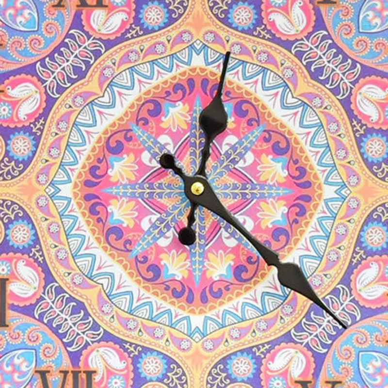 MDF Wall Clock Color Printing Board Wall Clock Electronic Clock Frameless Clock Home Decor