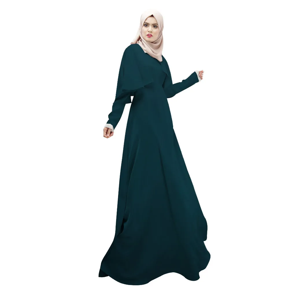 Arab Vestidos Long UAE Abaya Dubai Kaftan KimonoCotton Maxi Muslim Shawl Bodycon Hijab Dress Women Turkish Islamic Clothing 11.4