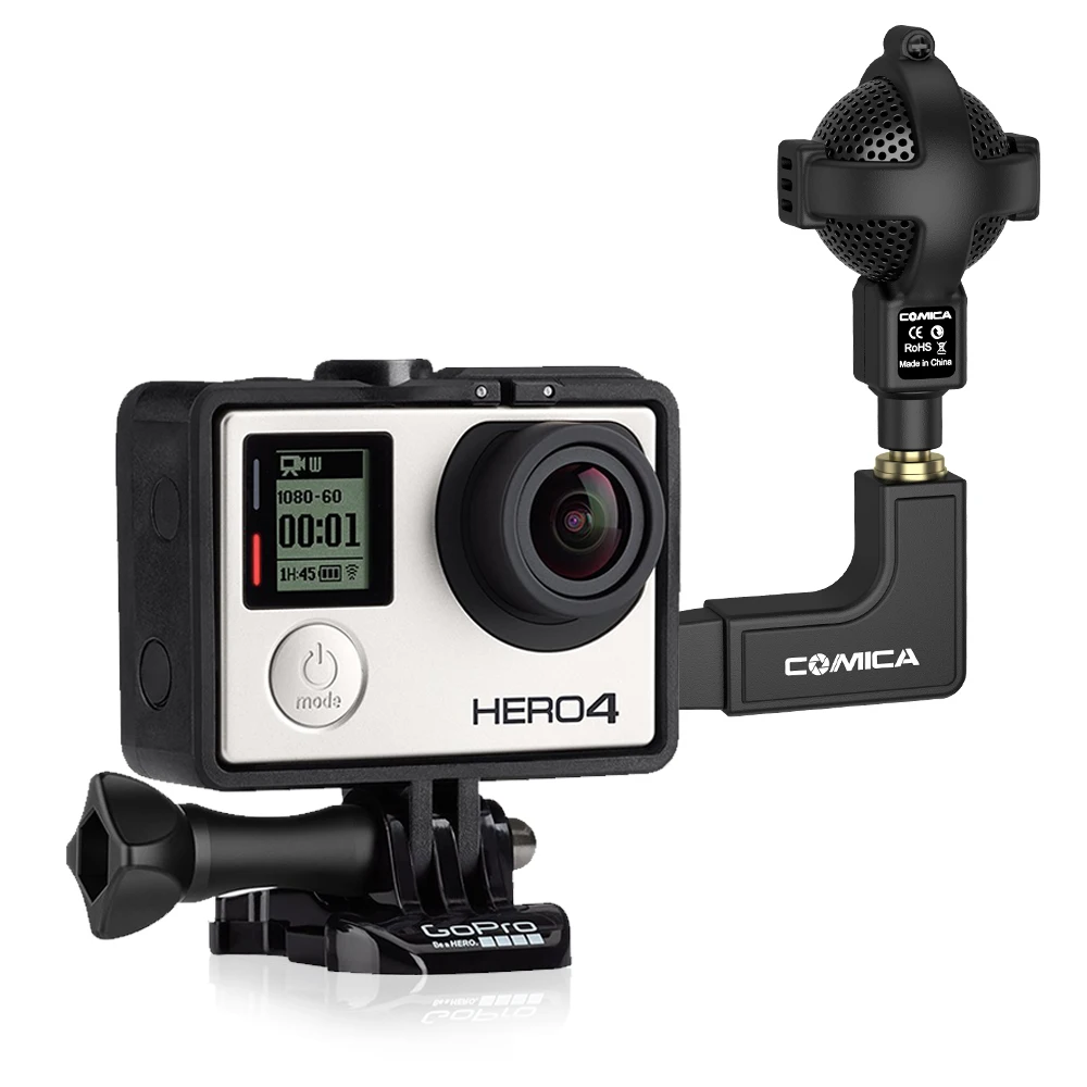 COMICA CVM-VG05 шарообразный стерео видео микрофон интервью микрофон для камер GoPro Hero 3 3+ 4 5