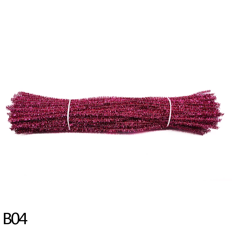 B04 rose red 100 шт цветная мягкая войлочная плетеная проволока ручная работа, сделай сам, ремесло, украшение дома, витая проволока, Детская обучающая игрушка - Цвет: B04 rose red