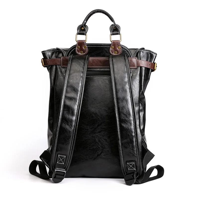 Мужской кожаный рюкзак для путешествий, коричневый, bolsas para hombre, для работы, zaino pelle, винтажный рюкзак, школьный рюкзак для мальчиков, мужские рюкзаки