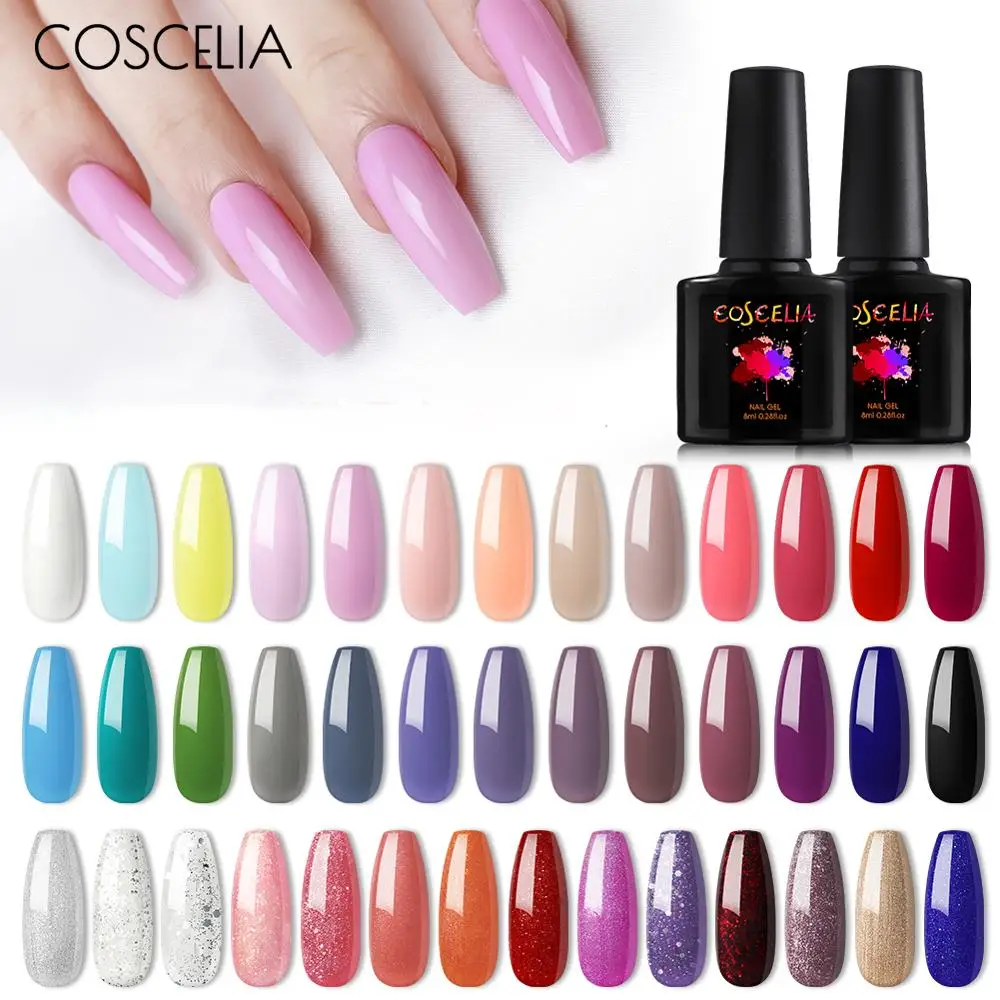 COSCELIA 40/20pcs 8ml Gel Nail Polish Set Nails Manicure Tools UV Gel ...