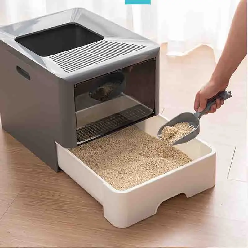 2020New Pet Fold Cat Tray Litter Box Closed Toilet for Cats Training Kit Sand Shovel Kitten Dog To Accustom A Cats To A Restroom 2020New Pet Fold Cat Tray Litter Box Closed Toilet for Cats Training Kit Sand Shovel Kitten Dog To Accustom A Cats To A Restroom