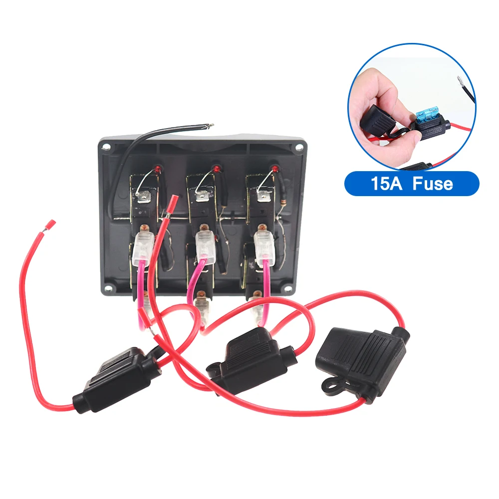 IZTOSS 12 V-24 V DC 6 Gang Авто цепи RV светодиодный переключатель кулисный переключатель Панель для лодки RV автомобильные аксессуары