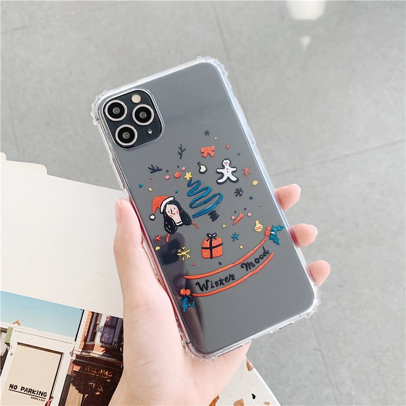 Чехол для телефона с изображением рождественской елки для телефона Iphone X, Xs, Xsmax, Xr, мягкий ТПУ чехол для Iphone 7, 8 plus, задняя крышка