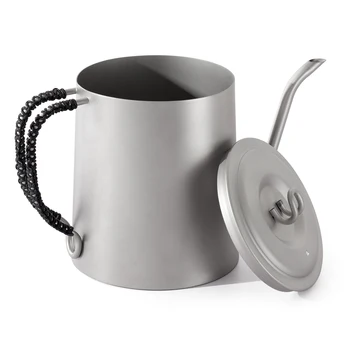 

Ultralight 950ml Titanium Tea Kettle Long Narrow Spout Coffee Maker Pot Outdoor Camping Backpacking