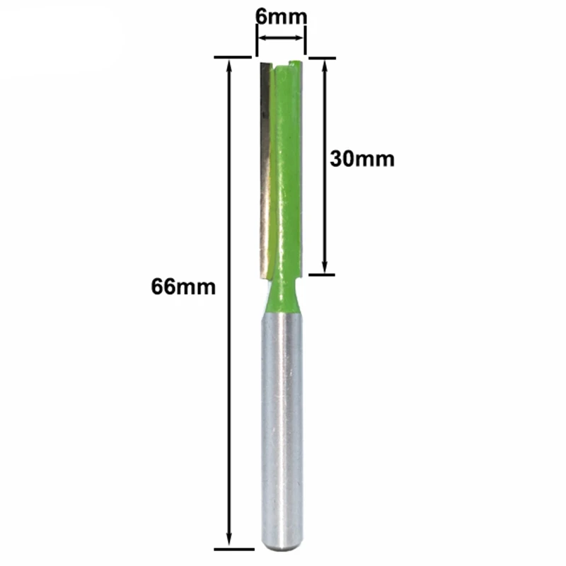5 шт. в партии, 6 мм одинарная прямой бит двойной фрезерование канавок резак для дерева карбид вольфрама инструменты для обработки дерева инструмент